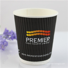 Wholesales Disposable Ripple Wall Style 8oz Paper Coffee Cups